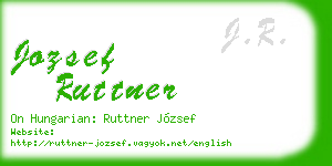 jozsef ruttner business card