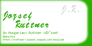 jozsef ruttner business card